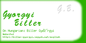 gyorgyi biller business card